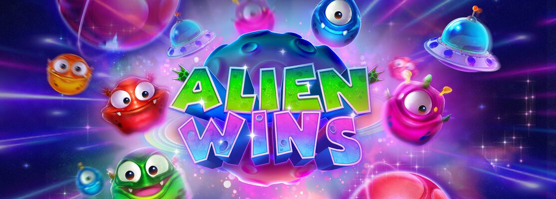 Colourful aliens, spaceships, planets, outer space, new slot game 