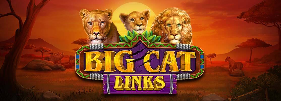 Lion, lioness and lion cub in the Savannah, new online slot game 