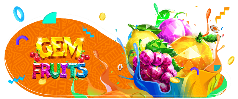 fruit shaped gems in colorful splashes, new online slot gem fruits 