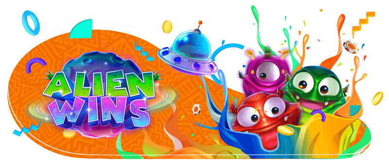 colourful aliens, spaceships, planets, new online slot 