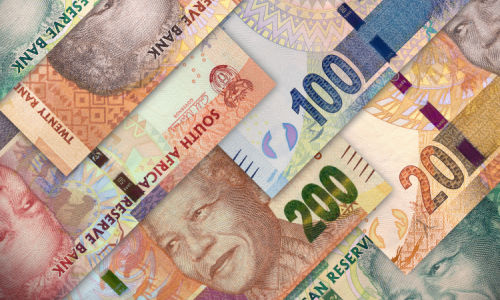 South African rand in different denominations