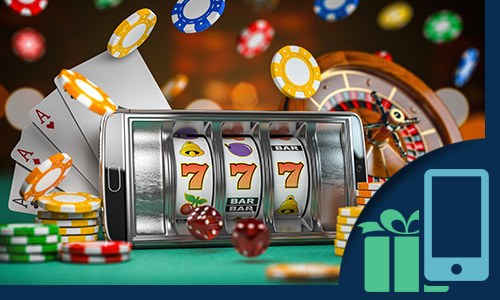 image showing all the different games at an online casino in the phone